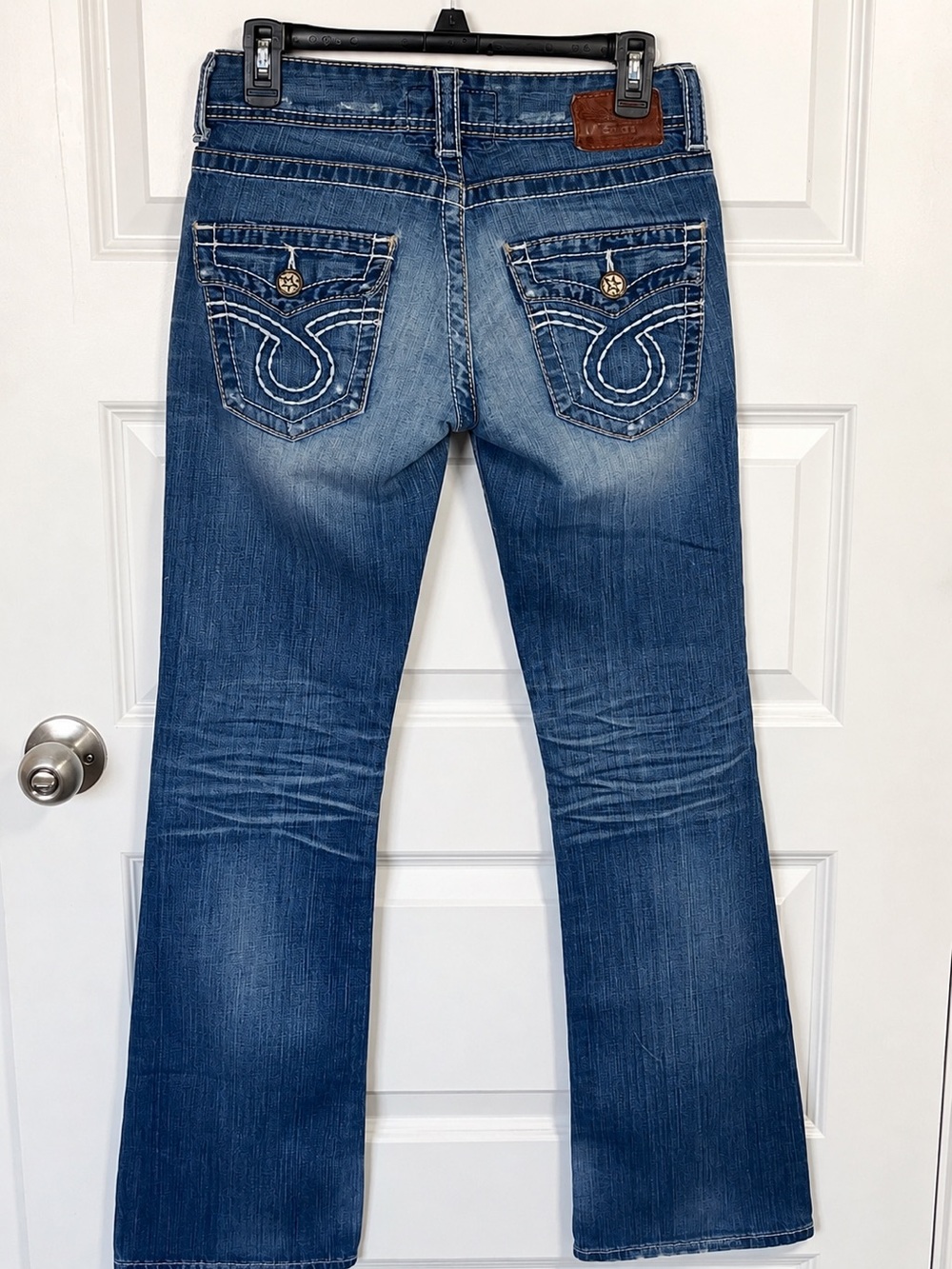 Big Star Sophie Y2K Bootcut Jeans Flap Pocket Contrast Stitch 27